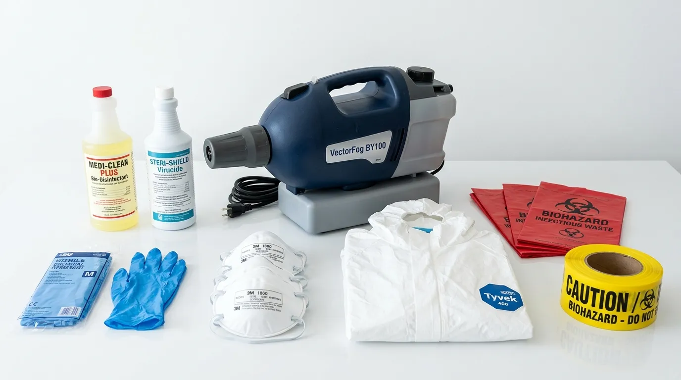 Professional biohazard remediation crew working in Marco Island